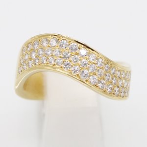 画像: ミキモト K18 ダイアイリリング 0.62ct 8.50g