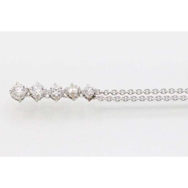 ミキモト　K18WG ダイアイリペンダントネックレス 0.28ct　拡大