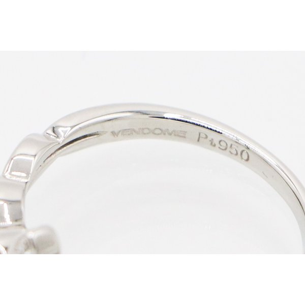 ヴァンドーム　PT950 ダイアイリリング 3.70g　刻印