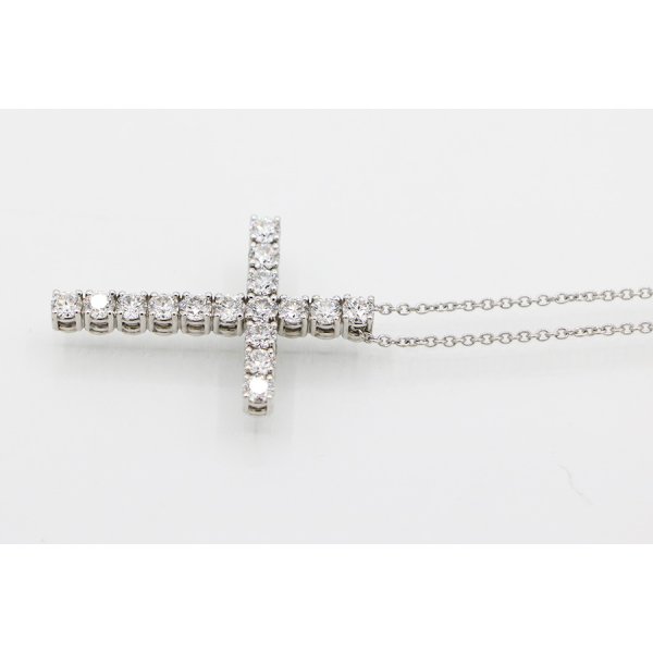 デビアス　PT950/850 ダイアイリペンダントネックレス 1.29ct 6.60g　サイド