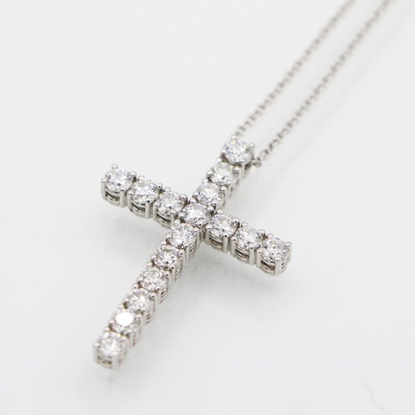 デビアス　PT950/850 ダイアイリペンダントネックレス 1.29ct 6.60g
