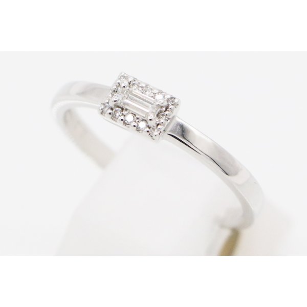 ヴァンドーム　K18WGダイアイリリング 0.10ct 2.60g　サイド