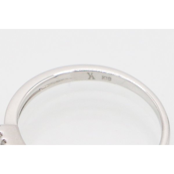 ヴァンドーム　K18WGダイアイリリング 0.10ct 2.60g　刻印