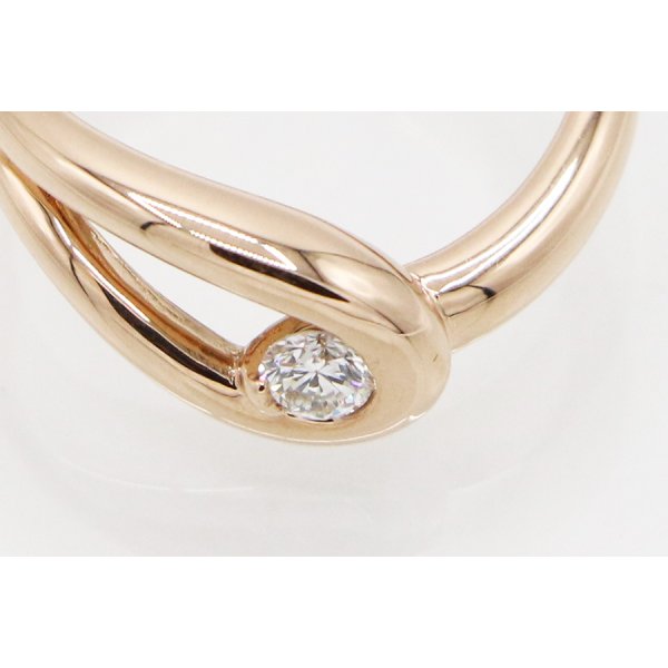 ヴァンドーム　K18PG ダイアイリリング 0.15ct 4.50g　拡大