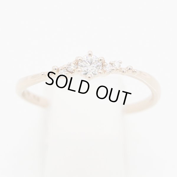 ディズニー　K18PG ダイアイリリング 0.10ct 0.03ct 1.50g