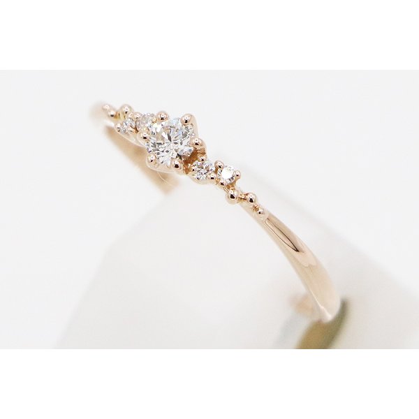 ディズニー　K18PG ダイアイリリング 0.10ct 0.03ct 1.50g　サイド