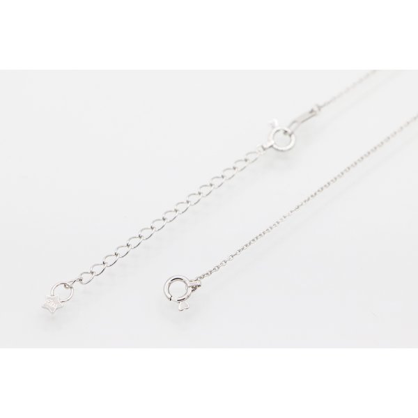 スタージュエリー K18WG ブルートパーズダイアイリペンダントネックレス 0.03ct 4.00g　留め具外したイメージ