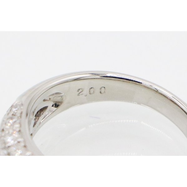 PT900 ダイアイリリング 2.00ct 9.10g　刻印(2)