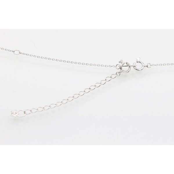 スタージュエリー K18WG ブルートパーズダイアイリペンダントネックレス 0.03ct 4.00g　留め具