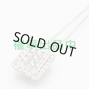 画像: K18WG/PT900 ダイアイリペンダントネックレス 2.00ct 8.60g