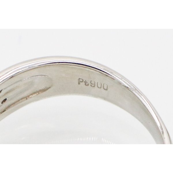PT900 ダイアイリリング 0.567ct 0.40ct 6.60g　刻印