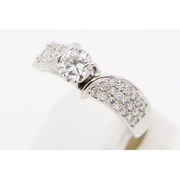 PT900 ダイアイリリング 0.567ct 0.40ct 6.60g　サイド
