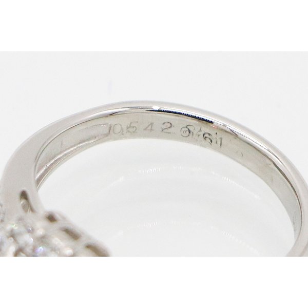 PT900 ダイアイリリング 0.542ct 0.61ct 5.50g　刻印(2)