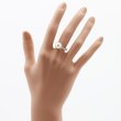 PT900 パールダイアイリリング 9.00mm 0.30ct 5.20g　装着イメージ