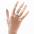 PT900 黒蝶パールダイアイリリング 11.50mm 0.30ct 6.30g　装着イメージ