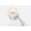 PT900 パールダイアイリリング 9.00mm 0.30ct 5.20g　サイド