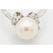 PT900 パールダイアイリリング 9.00mm 0.30ct 5.20g　拡大
