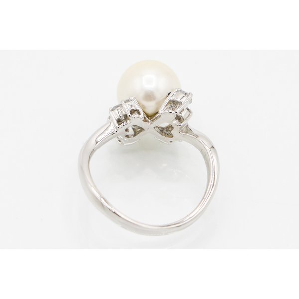 PT900 パールダイアイリリング 9.00mm 0.30ct 5.20g　内側
