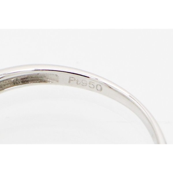 PT950 ダイアイリリング 0.30ct 3.40g 1.30g　刻印