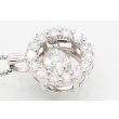 PT900/850 ダイアイリペンダントネックレス 0.545ct 0.50ct 4.60g　拡大