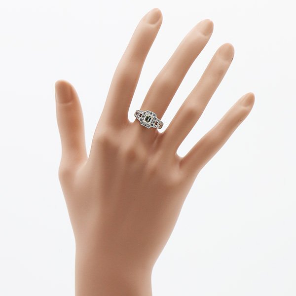 PT900 ダイアイリリング 0.542ct 0.61ct 5.50g　装着イメージ