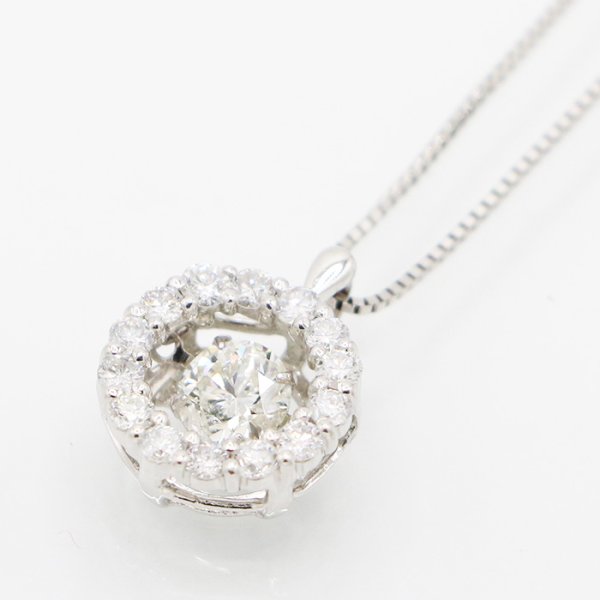 PT900/850 ダイアイリペンダントネックレス 0.545ct 0.50ct 4.60g