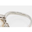 PT900 パールダイアイリリング 9.00mm 0.30ct 5.20g　刻印