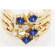 タサキ　K18 サファイアダイアイリリング 0.65ct 0.18ct 5.70g　拡大