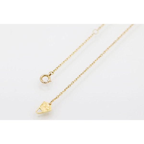 星の砂　K18 ダイアイリペンダントネックレス 0.22ct 4.00g　留め具外したイメージ