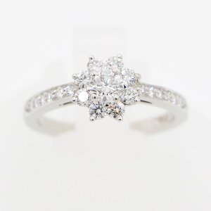 画像: ティファニー PT950 ダイアイリフラワーリング 4.00g