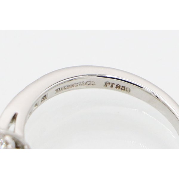 ティファニー　PT950 ダイアイリフラワーリング 4.00g　刻印