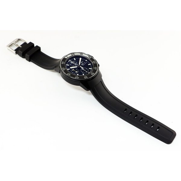 ＩＷＣ　アクアタイマー２０００　クロノ　ＩＷ３６７６７０５　黒文字盤　ガラパゴス限定　ラバーベルト状態