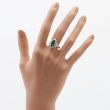PT900 クロムトルマリンダイアイリリング 1.46ct 0.22ct 5.20g　装着イメージ