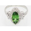 PT900 クロムトルマリンダイアイリリング 1.46ct 0.22ct 5.20g　拡大