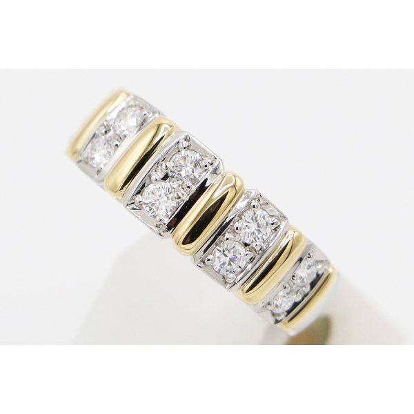 PT900/K18 ダイアイリリング 0.51ct 8.10g　サイド