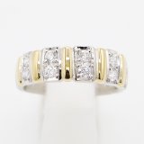 画像: PT900/K18 ダイアイリリング 0.51ct 8.10g