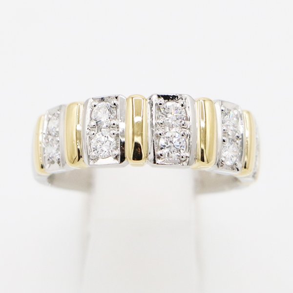 PT900/K18 ダイアイリリング 0.51ct 8.10g