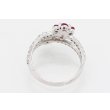 K18WG ルビーダイアイリリング 0.57ct 0.65ct 3.60g　内側