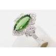PT900 クロムトルマリンダイアイリリング 1.46ct 0.22ct 5.20g　サイド