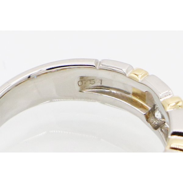 PT900/K18 ダイアイリリング 0.51ct 8.10g　刻印(2)