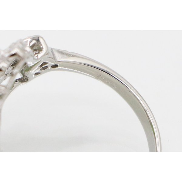 PT900 クロムトルマリンダイアイリリング 1.46ct 0.22ct 5.20g　刻印
