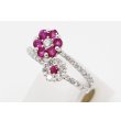 K18WG ルビーダイアイリリング 0.57ct 0.65ct 3.60g　サイド