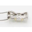 PT900/850/K18 ダイアイリペンダントネックレス 0.23ct 6.80g　裏面拡大