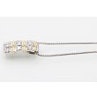PT900/850/K18 ダイアイリペンダントネックレス 0.23ct 6.80g　サイド