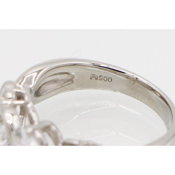 PT900 ダイアイリリング 1.52ct 10.80g　刻印