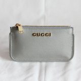 画像: グッチ　スクリプト ジップキーケース 790102 0416 グレー