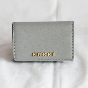画像: グッチ スクリプト カードケース 790101 1147 グレー