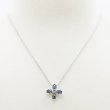 ミキモト　K18WG サファイアダイアイリペンダントネックレス 0.13ct 5.10g　装着イメージ