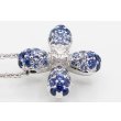 ミキモト　K18WG サファイアダイアイリペンダントネックレス 0.13ct 5.10g　表面拡大