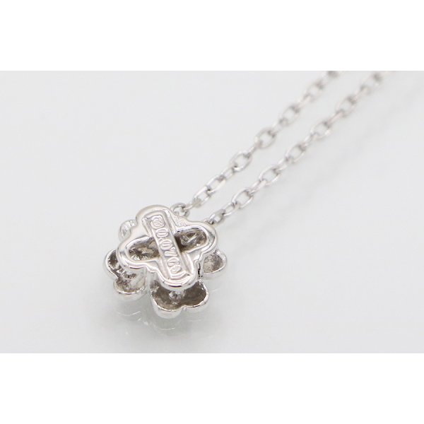 ミキモト　K18WG ダイアイリペンダントネックレス 0.07ct 3.00g　裏面